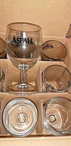 6 Gläser 25 cl Bier Aspall – selten