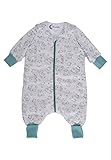 Sterntaler Baby Unisex Schlafsack mit Beinen Eisbär Elia - Baby Overall - beige meliert, 70cm