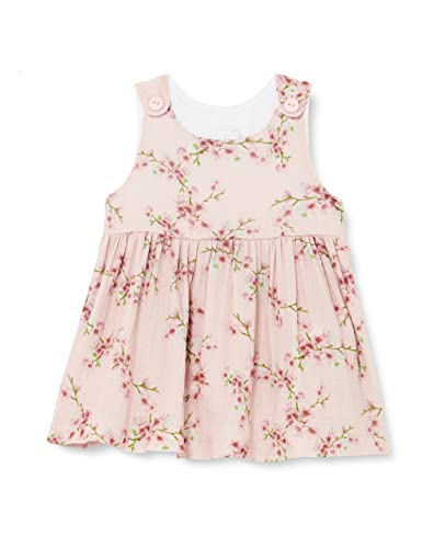 Pinokio Dress Summer Mood, 100% Organic Cotton, pink with Flowers, Girls 68-104 (86)