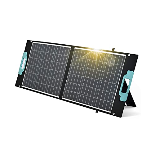 enjoy solar 100W 12V Gaia Solartasche, Faltbares Solarmodul, Outdoor Solarpanel mit 3 USB-Anschlüssen zum Laden für Handys und Tablets, ideal für Wohnmobil, Boot, Camping und Notfallsituationen