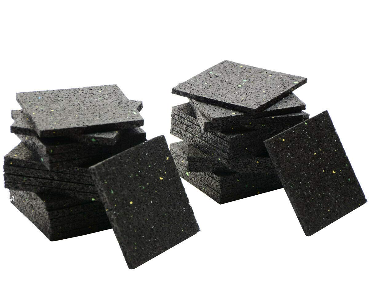 Terrassenpad Unterlagepad rutschfest Gummimatte Unterlegplatte Antirutschmatte Pad 100x100mm 6mm oder 8mm Stärke Menge Auswählen! (100x100x6mm Menge: 500 Stück)