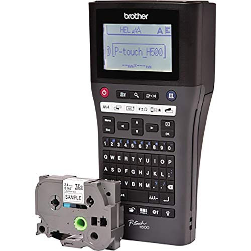 Brother P-Touch H500 Beschriftungsgerät mit PC-Anschluss (180 dpi, 3,5-24 mm breite TZe-Schriftbänder, USB) schwarz