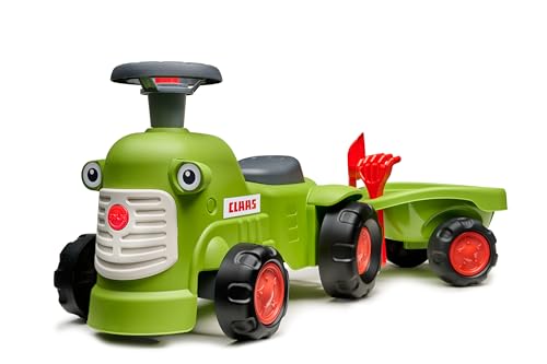 FALK - Traktor Claas mit Anhänger – ab 12 Monaten – 90% recycelter Kunststoff 912C