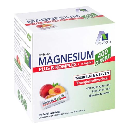 Magnesium 400+b-komplex Direkt Pfir.mar.gra.sticks 50X2.5 g