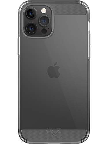 Black Rock - Hülle Air Robust Case für Apple iPhone 12/12 Pro | Transparent, starker Schutz, TPU Cover, Aufprallschutz (Schwarz)