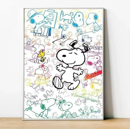 MZlier Puzzlespiele 1000 Stück S-Snoopys Cartoon Comics Kinder Geschicklichkeitsspiel für die ganze Familie, Home Dekoration Puzzle G1202183A(29.52inX19.68in)