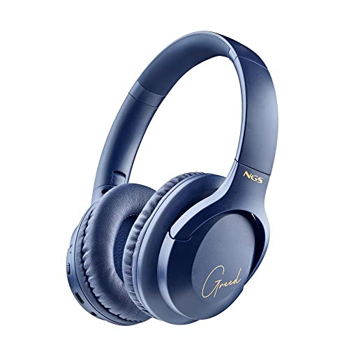 NGS ARTICA Greed Blue - Supra-aurale kabellose Kopfhörer, kompatibel mit Bluetooth-Technologie, leicht und faltbar, integriertes Mikrofon, 40 Stunden Batterielebensdauer, Farbe Blau