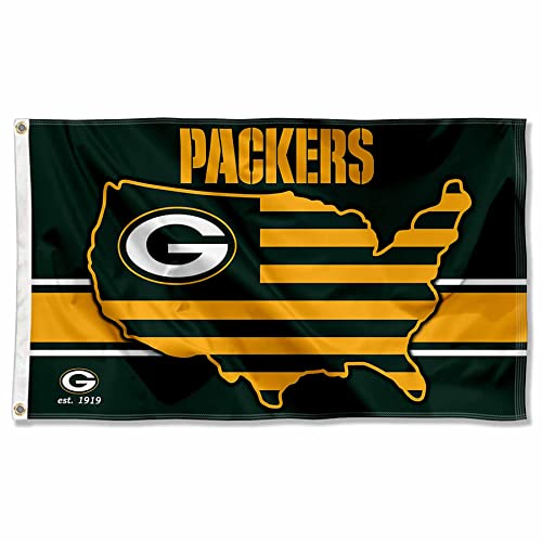 WinCraft Green Bay Packers Nation USA American Country 3x5 Flag