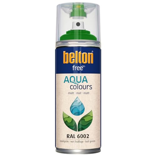 belton free Wasserlack RAL 6002 laubgrün, matt, 400 ml - Geruchsneutral