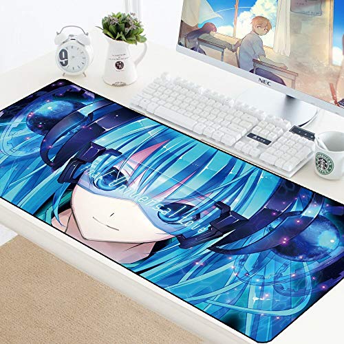 BILIVAN Anime Mauspad Gamer Gaming Hatsune Miku Mousepad Keyboard Mats Grande Desk Protector Pad (700 x 300 x 3 mm, 6)