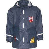 Playshoes Jungen Regen-Mantel Feuerwehr Regenmantel, Blau (original), 128