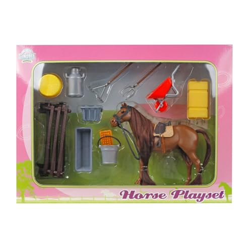 Kids Globe Horses Speelset met Paard en Accessoires 13cm 640120