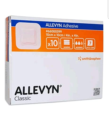 Allevyn Classic selbstklebende Wundauflage, 10 cm x 10 cm, 10 Stück