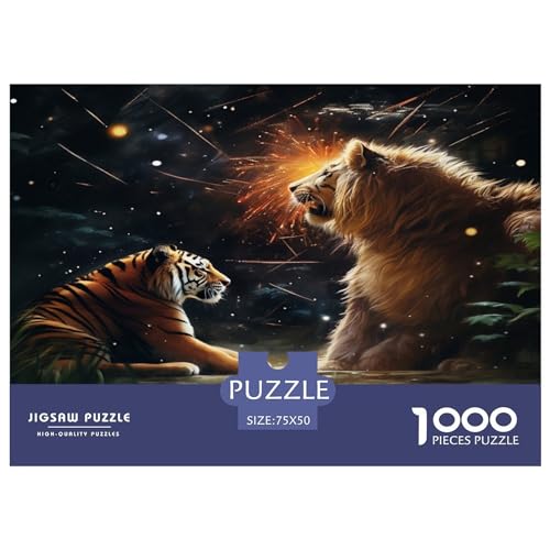 Tigers Lions 1000 Teile Für Erwachsene Puzzles Geburtstag Lernspiel Home Decor Family Challenging Games Stress Relief Toy 1000pcs (75x50cm)
