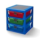 LEGO Aufbewahrungsregal mit 3 Schubladen, Einheitsgröße, Blau