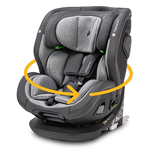 Osann Flame360 i-Size,360 Grad drehbarer Kindersitz, Reboarder (40-150 cm) - Universe Grey