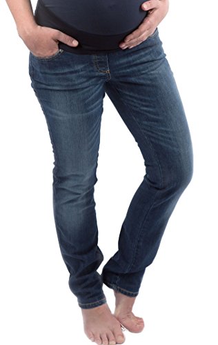 Christoff Jeans im 5-Pocket Style Slimfit Umstandsmode Umstandshose, 36, DARK STONE DENIM