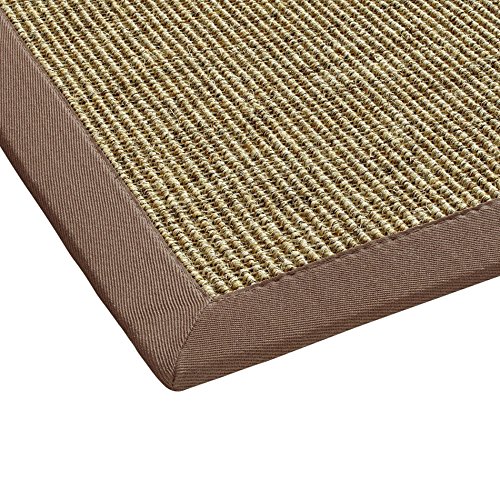 BODENMEISTER Sisal-Teppich modern hochwertige Bordüre Flachgewebe, verschiedene Farben und Größen, Variante: braun beige natur, 120x170