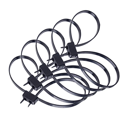 10pcs Schwarz Restraint Zip Tie Handschellen Einweg Kunststoff Double D Loops Manschette Überleben