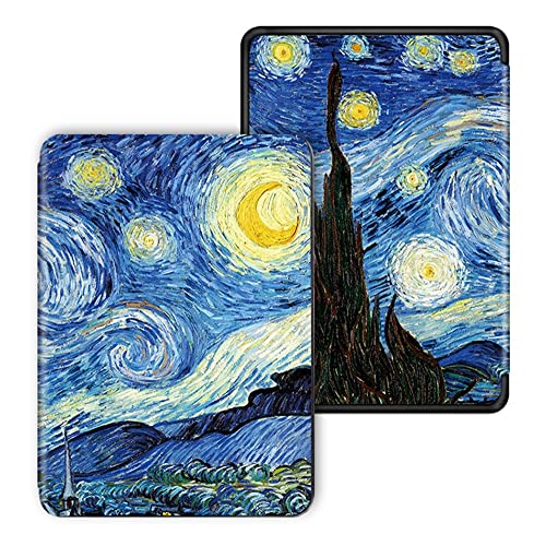 Van Gogh Starry Sky Print Slim Magnetische Hülle Für 6,8" Kindle Paperwhite (11. Generation-2021) Und Kindle Paperwhite Signature Edition - Mit Auto Sleep Wake,Fotofarbe,Kindle Paperwhite 2021