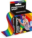Pinotape Sport kinesiologisches Tape 5 cm x 5 m Pride Regenbogen 5er Pack
