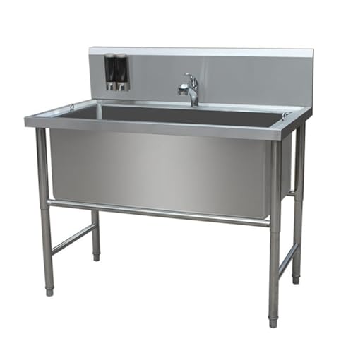 Hundepflegewanne für Haustiere,Hundebadewanne Edelstahl Haustierpflegewanne,Hundebadewanne aus Edelstahl,Tierbad Hunde Katzen Haustiere Badewanne,für Tierklinik Haustiere-Schönheitssalon(Width 40cm/27