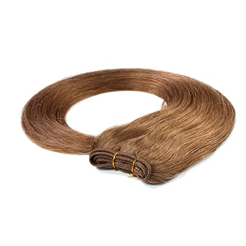 hair2heart 100g Echthaar-Tresse - glatt - 50 cm - #14 dunkelblond