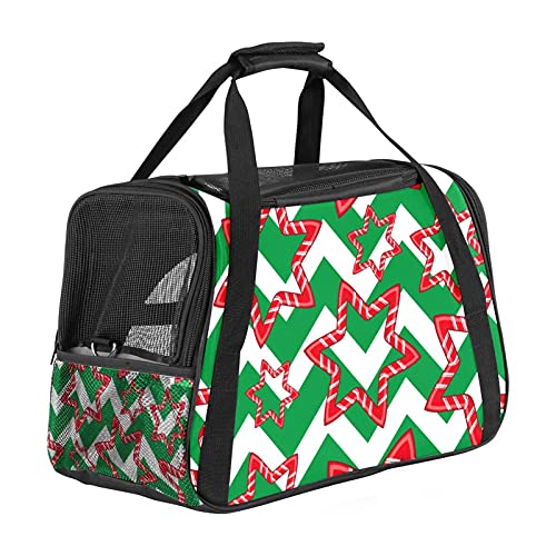 Xingruyun Katze Transporttasche Süßigkeiten Weihnachten Hund Transporttasche Faltbare Tragetasche für Haustiere Hundetragetasche Katzentragetasche 43x26x30 cm