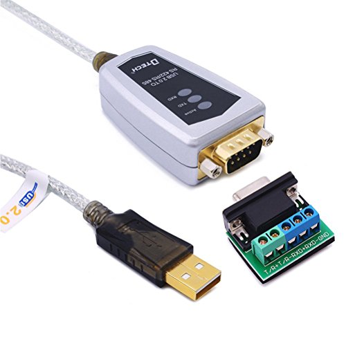 DTECH 4 Füße USB zu RS422 RS485 Serial Port Konverter Adapter Kabel mit FTDI Chip unterstützt Windows 10, 8, 7, XP und Mac