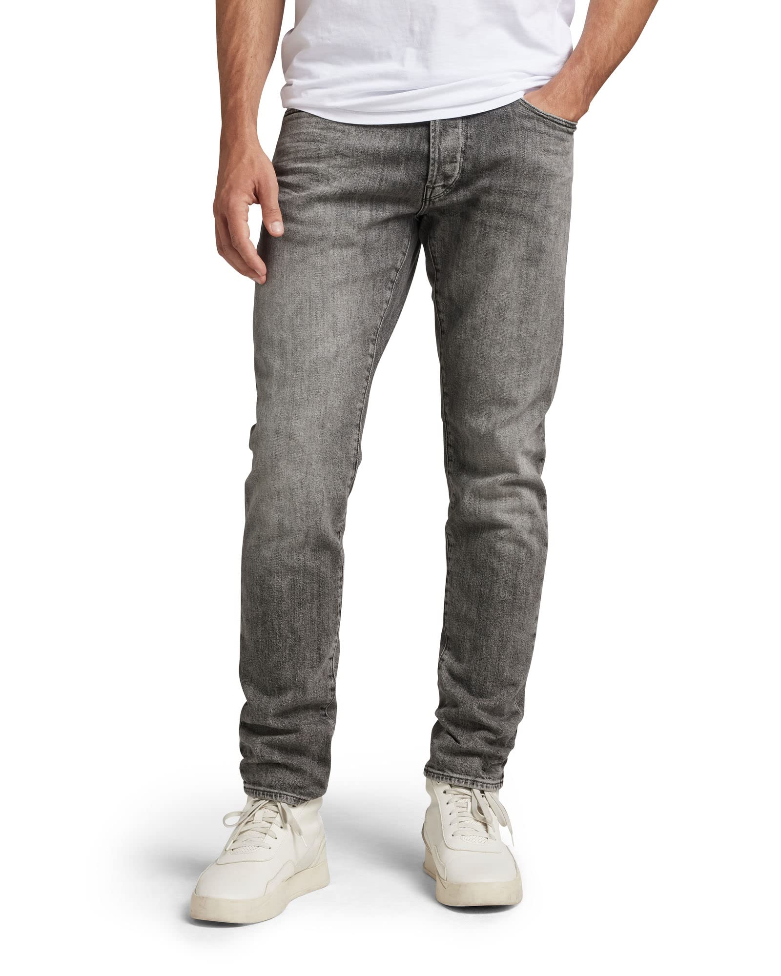 G-STAR RAW Herren 3301 Slim Jeans, Grau (faded carbon 51001-C909-C762), 30W / 34L