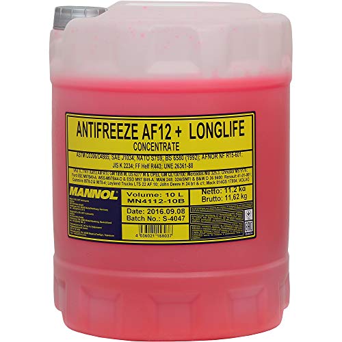 Kühlflussigkeit MANNOL Antifreeze AF12+ 10 Liter Frostschutz rot/violet