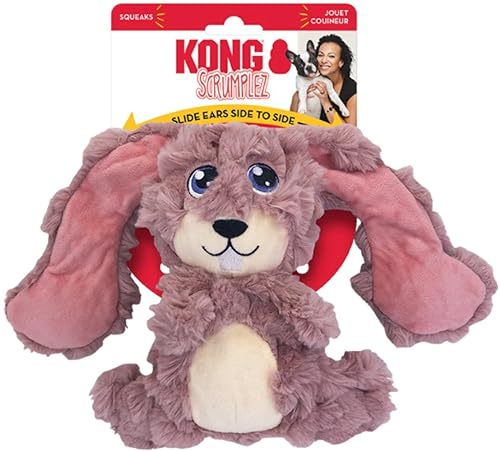 Kong Scrumplez bunny pluche met piep roze