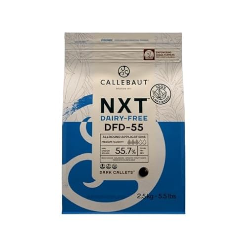 CALLEBAUT NXT DFD-55, dairy-free Vegan Dark Chocolate, 2.5 kg - 1er Pack