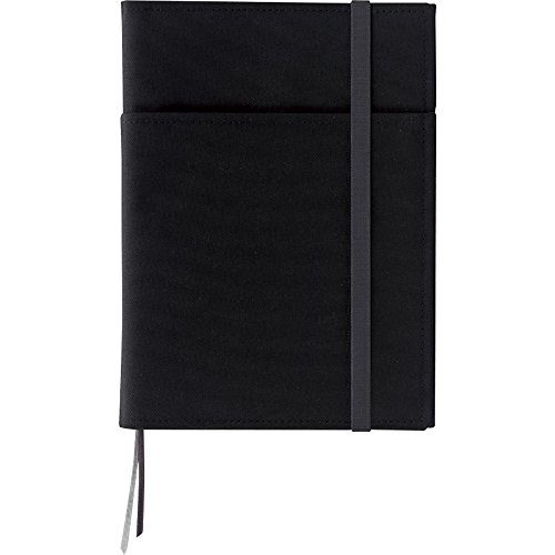 Kokuyo Systemic Refillable Notebook Cover - Twin Ring Notebook with Edge Title - A5 (5.8" X 8.3") - Normal Rule - 28 Lines X 50 Sheets - Black Cover (japan import)