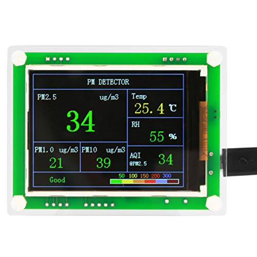 Luftqualitätsmonitor, Formaldehyddetektor, tragbarer multifunktionaler digitaler PM2.5-Luftqualitätsdetektor-Monitor für den Innen- und Außenbereich