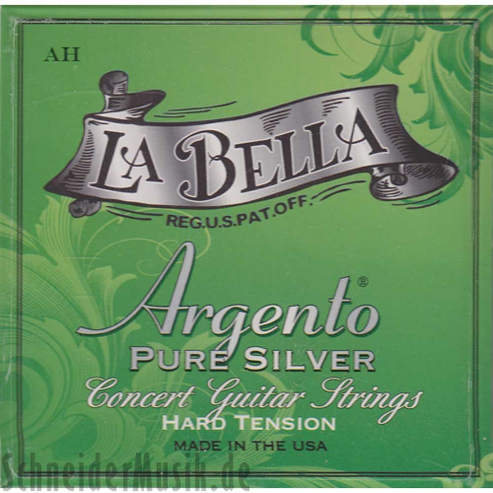 La Bella AH, Argento Pure Silver Konzertgitarre, High Tension