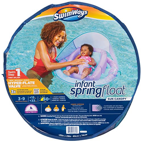 SwimWays Infant Baby Spring Float mit verstellbarem Sonnendach - Hellviolette Meerjungfrau 6067866