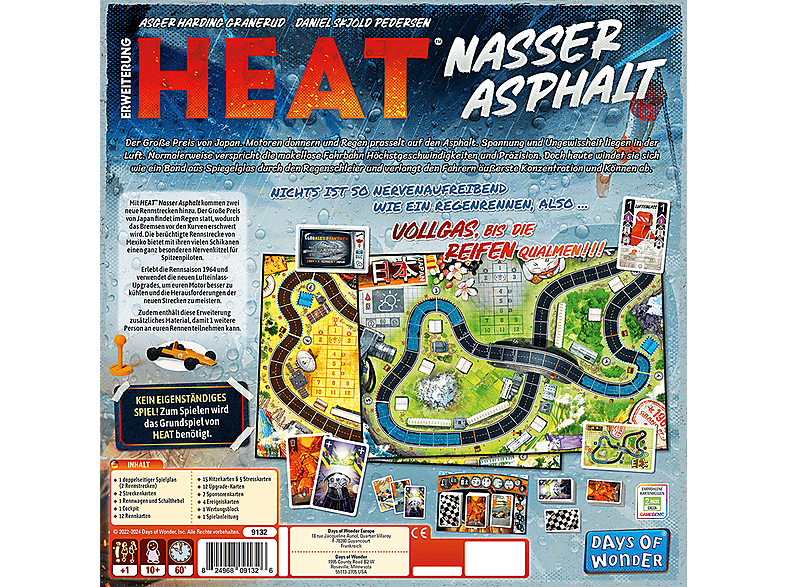 DAYS OF WONDER Heat - Nasser Asphalt Brettspiel Mehrfarbig
