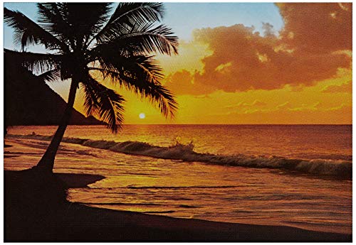 WALPLUS WZ00218 Wandbild Tropischer Sonnenuntergang, Vinyl, Mehrfarbig, 7,5 x 93,5 x 7,5 cm