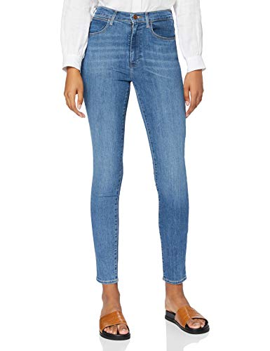 Wrangler Damen High Rise Skinny Jeans, Wonder Blue, 27W / 32L