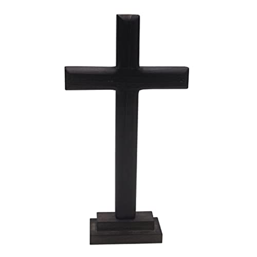 Stehendes Kreuz aus Holz, Wandtisch, Altarkreuz mit Ständer für Gebetskapelle, Kirche, Heimdekoration, christliches Geschenk, 16,3 x 6,1 x 32,6 cm