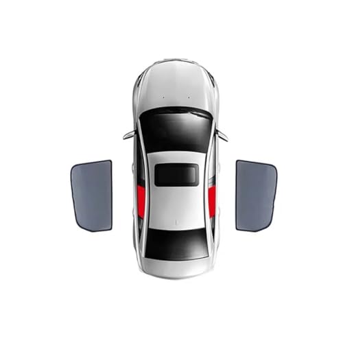 Auto-Sonnenschutz für Citroen C5 Aircross 2018-2023, magnetischer Netzvorhang für die vordere Windschutzscheibe, hintere Seitenscheibe, Sonnenschutz, Visierschutz, Schattierung,B 2PCS Rear