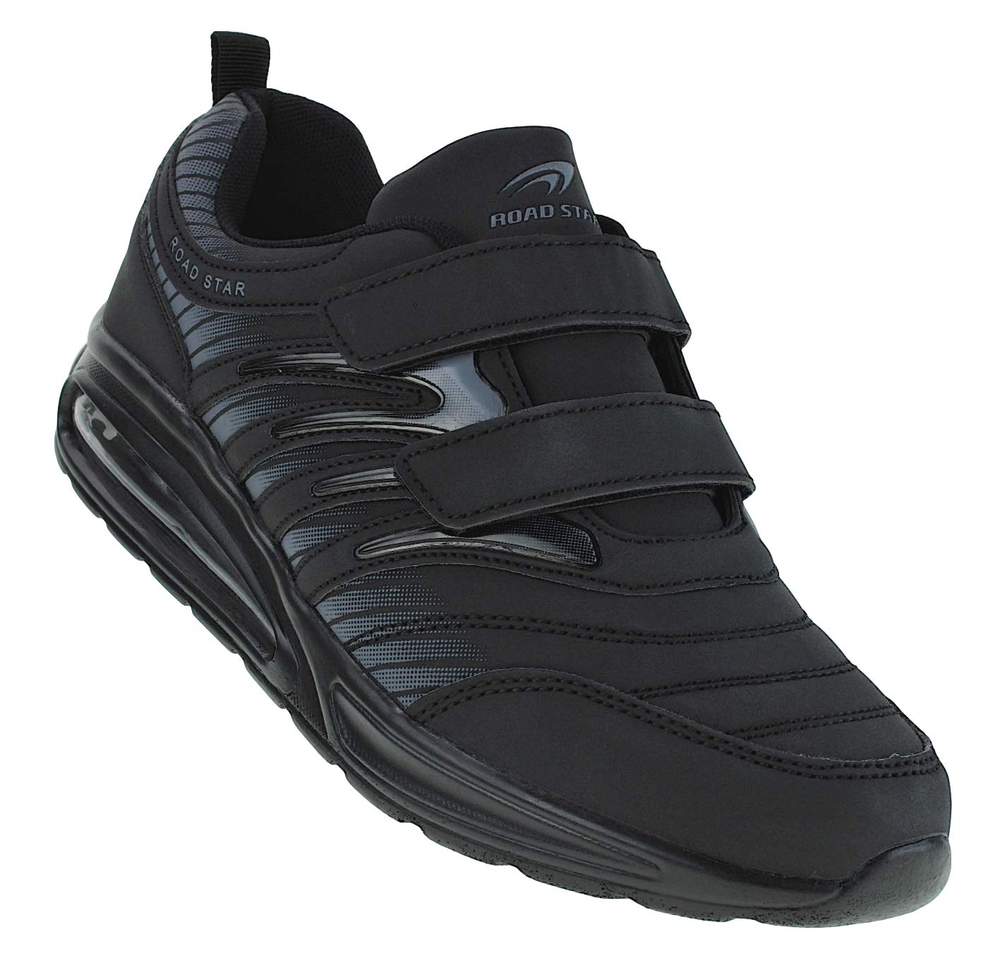 Bootsland Unisex Klett Sportschuhe Sneaker Turnschuhe Freizeitschuhe 001, Schuhgröße:43, Farbe:Schwarz