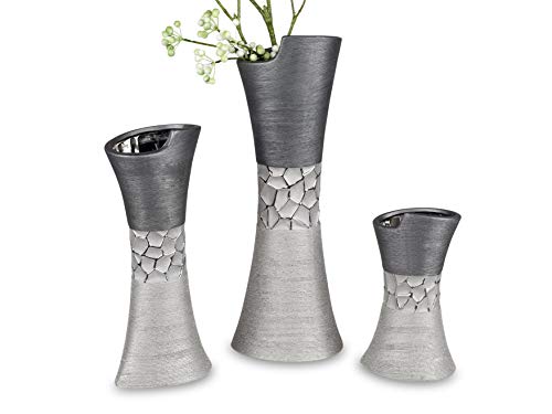 Formano Vase Silber-grau 13 x 30 cm 739872