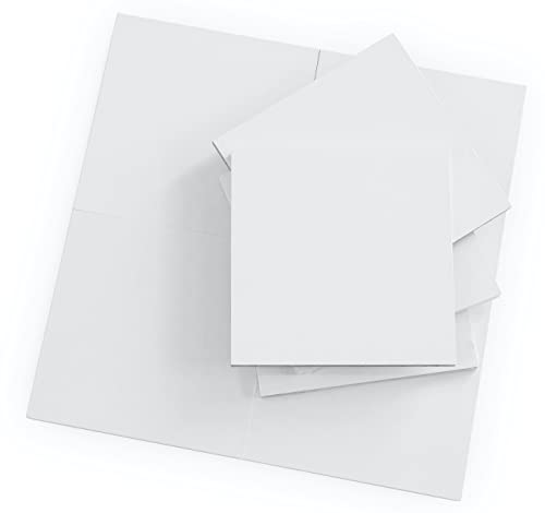 Spieltz DIY Spiel: 5 Blanko Spielbretter für Ihr eigenes Brettspiel, 40x40 cm, weiß, Leinenpapier, beidseitig nutzbar, hergestellt in Europa (5 Stück)