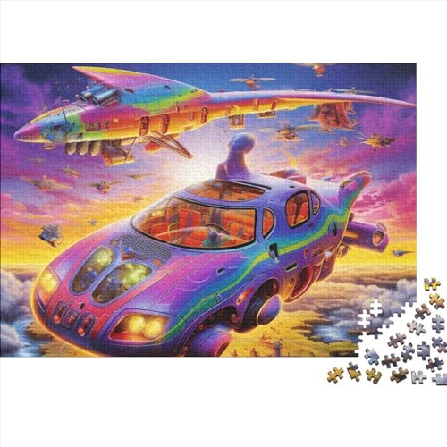Flying Car 1000 Teile Puzzle Für Erwachsene | Dekompressionsspiel Puzzles Für Erwachsene 1000 Teile Puzzlegeschenke 1000pcs (75x50cm)