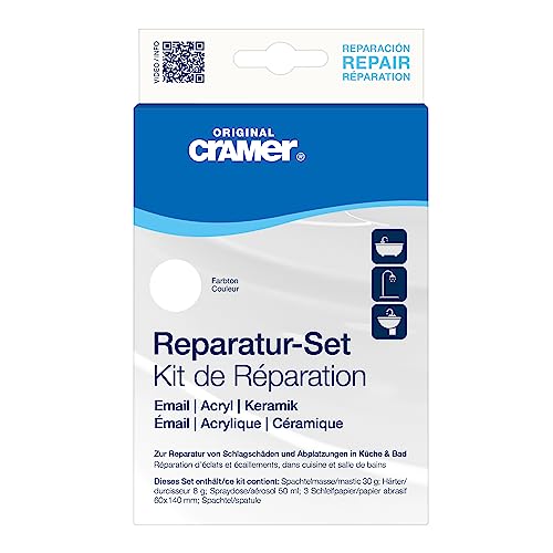 Cramer 16002_2 Sanitär Reparatur-Set für Keramik, Email und Acryl, reinweiß