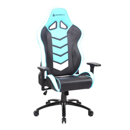 Newskill Kaidan Professioneller Gaming-Stuhl mit Metallgestell, Rückenlehne mit 180 Grad Verstellbarer Rückenlehne und 3D-Armlehnen, Blau