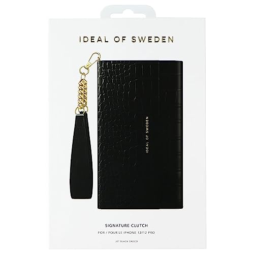 iDeal Of Sweden Signature Clutch Case für iPhone 12 und 12 Pro - Jet Black Croco