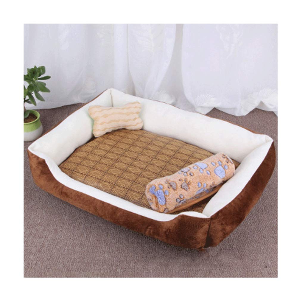 MMAWN Produkte Selbstwärmendes Lounge Sleeper-Haustierbett (mehrere Größen) (Kaffee beige) (Size : 70 * 50cm)
